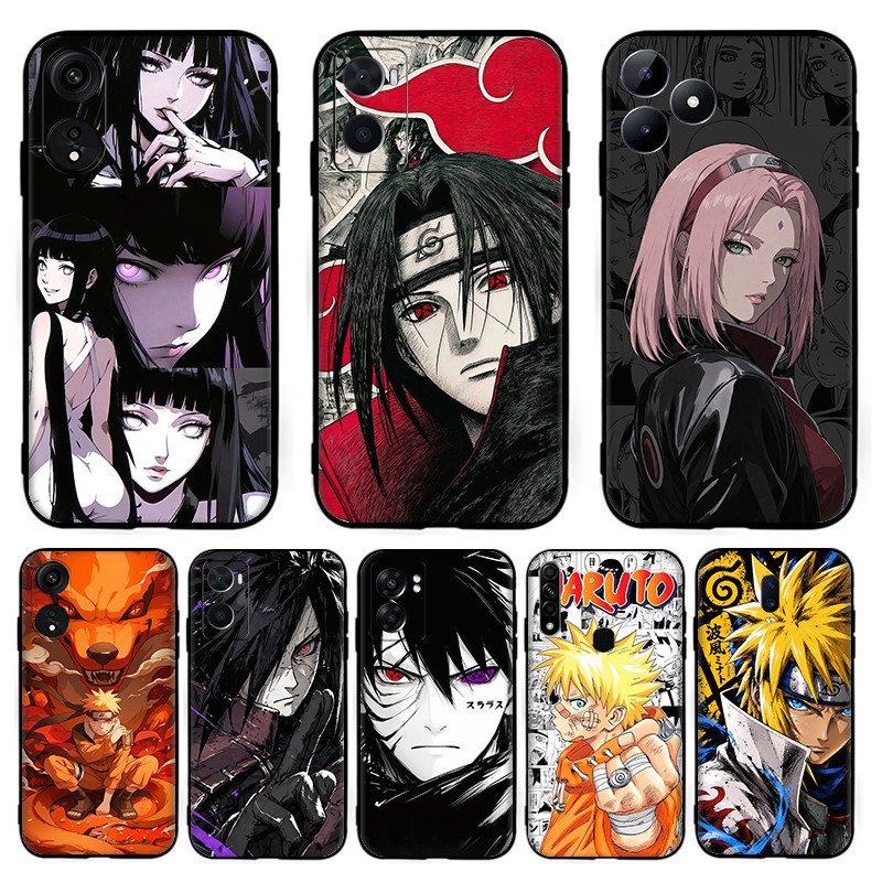 สําหรับ OPPO R9 F1 Plus R9S Reno 2 2Z 2F 3 4 Pro 5 5F Lite 5K Naruto anime ตัวอักษร 9Y5 แฟชั่นสีดํา 