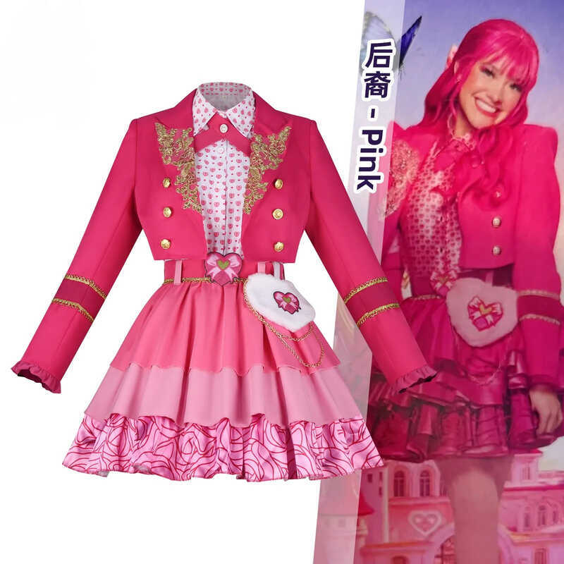 W Descendants Wicked Wonderland Pink Cosplay Costume Pink Dress Full Set Cosplay Outfit For Comic C