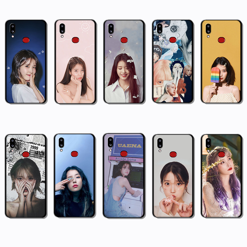 SAMSUNG เคสโทรศัพท์สีดํานุ่มสําหรับSamsung A6 A7 A8 A9 A01 A02 A10 A10S IUแฟชั่นพิมพ์เคสโทรศัพท์ป้อง