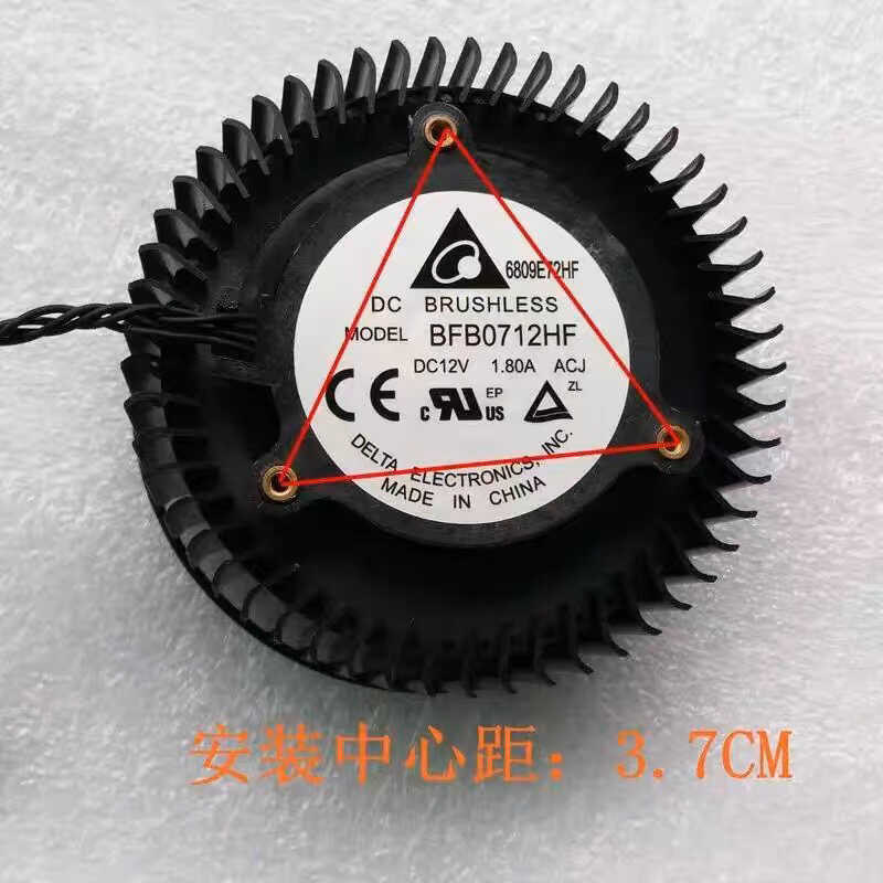 ZOTAC/ZOTAC GTX570 680 บอร์ดชาย 1060 RX480 GTX780 พัดลมกราฟิก Dual Ball