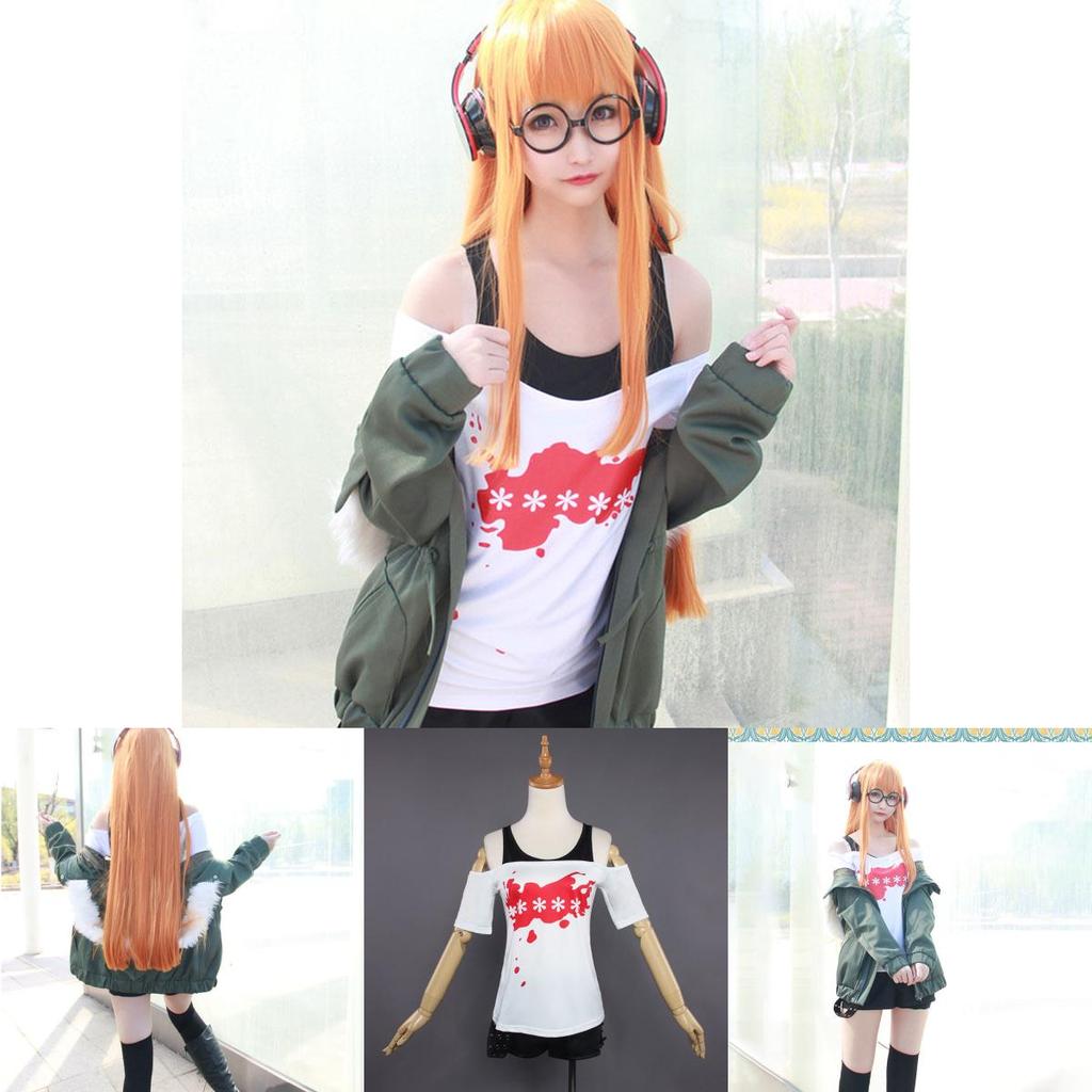 ชุดคอสเพลย์ Persona Futaba Sakura พร้อมแจ็คเก็ตและเสื้อAFK