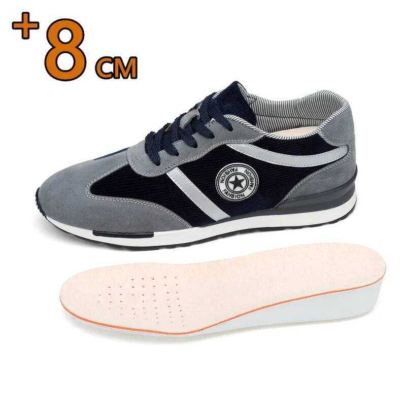 C Man Height Increasing Sport Shoes Elevator Shoes Insole 8Cm Fashion Casual Sneakers Taller Men Co