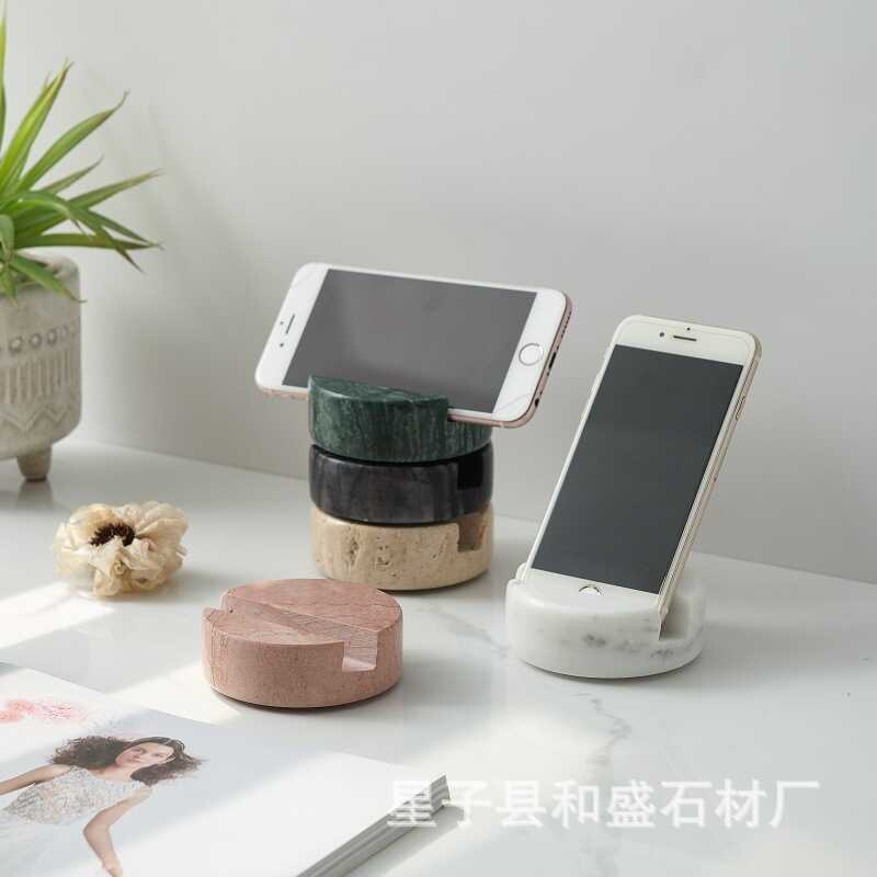 In s Simple Marble Round Phone Holder Tablet Lazy Universal Seat Home High-value Jewelry