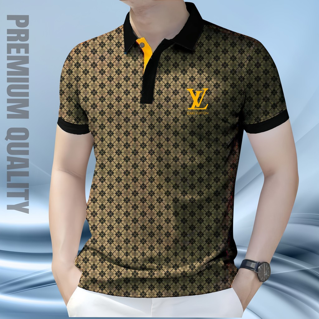เสื้อโปโลผู้ชาย เสื้อผ้ากีฬา สไตล์ย้อนยุค ขนาดใหญ่ ใส่กลางแจ้ง 36ข