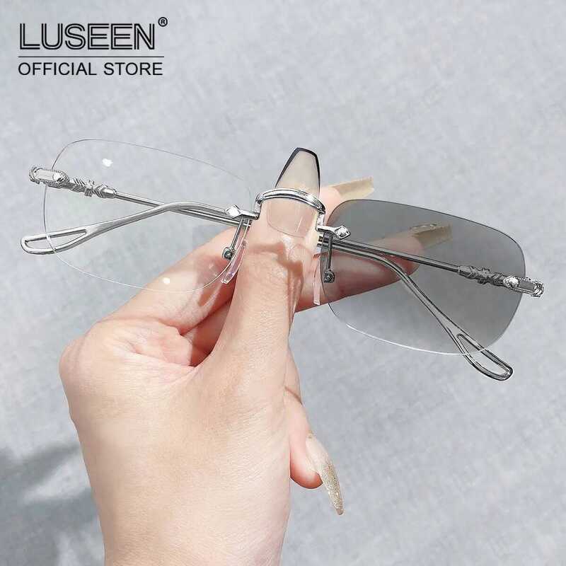 3C8 LUSEEN Ag2238 แว่นตากรองแสง โฟโตโครมิกแบบไร้กรอบ ยินดีต้อนรับสู่ร้านของฉัน
