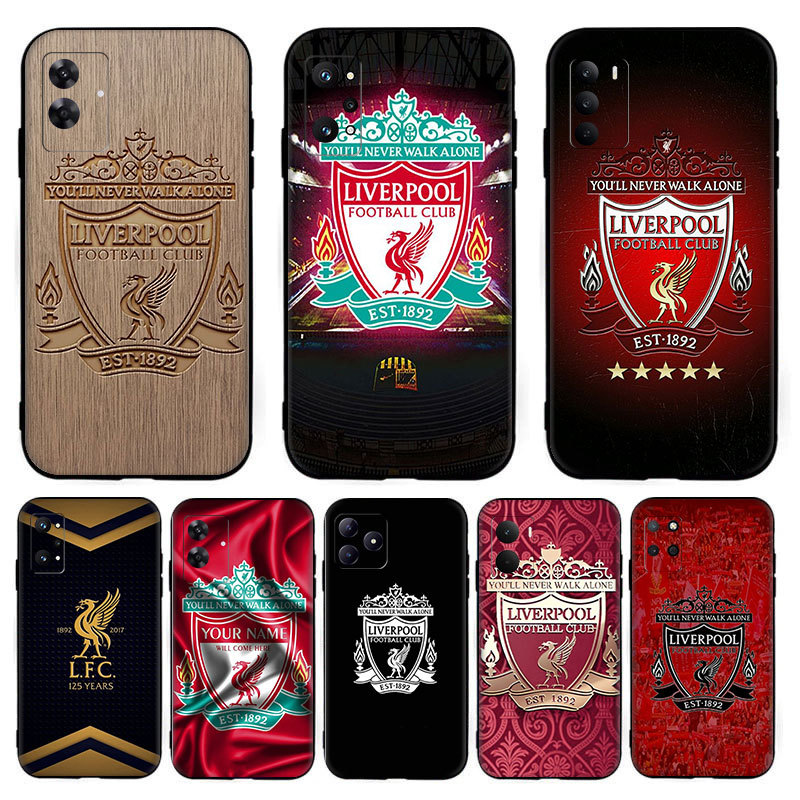 FC Football club Liverpool ^T1 สําหรับ Realme 3 Pro 5i 5 s 8 Pro Q 6i 7i ความเข้ากันได้ TPU เคสโทรศั