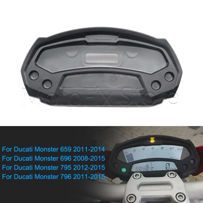 Motorcycle Speedometer Tachometer Odometer Housing Cover For Ducati Monster 659 696 795 796 1100 EV
