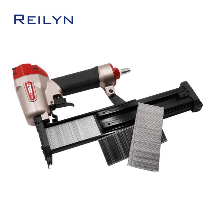 Reilyn 18Ga Pneumatic Brad Nailer F50 Air Upholstery Stapler Ergonomic Framing Nail Gun for Furnitu