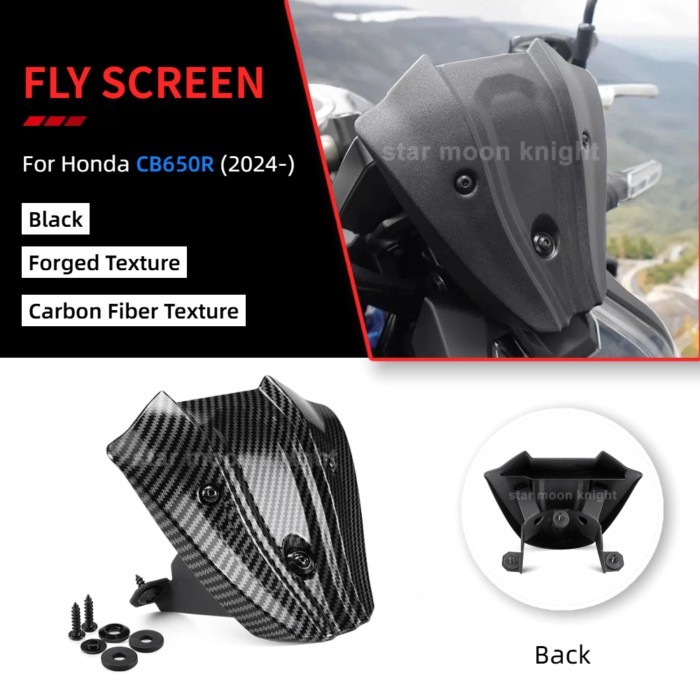 Motorcycle Accessories Mini Windshield Windscreen For Honda CB650R CB 650R CB 650 R (2024- ) Front