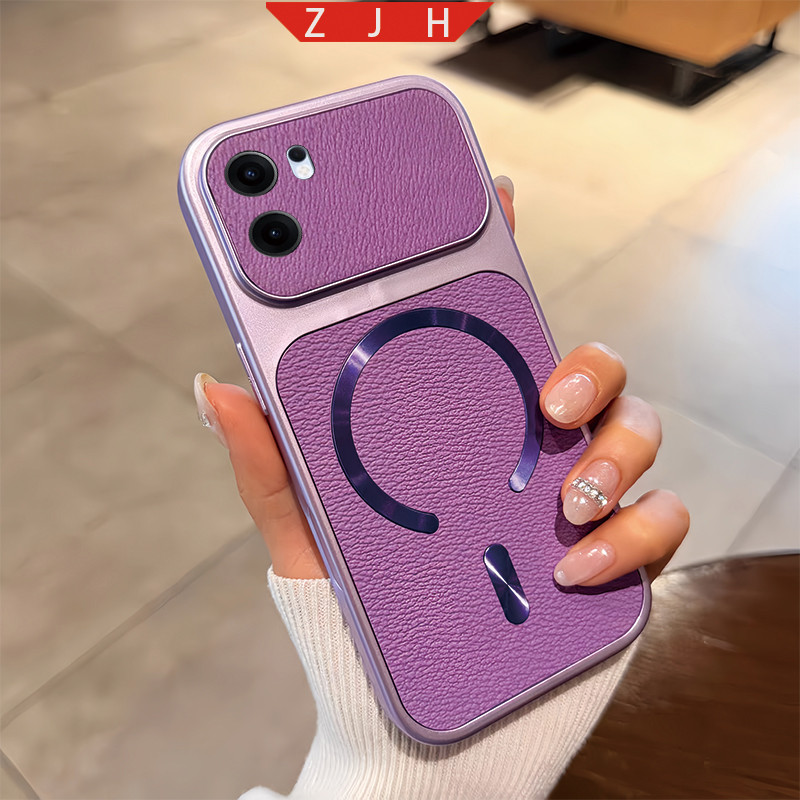 สําหรับ OPPO Reno 13F 5G เคสโทรศัพท์ ดีไซน์ใหม่ของสี C-port แหวนดูดแม่เหล็กเลนส์ขนาดใหญ่หน้าต่างกันกระแทก softcase CSCX02
