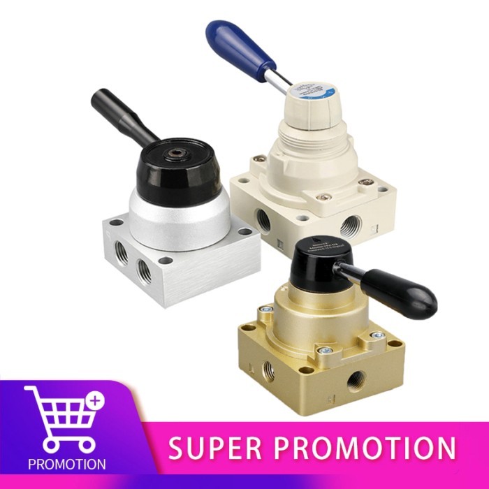 Pneumatic Three-Way Four-Way Hand-Operated Rotary Valve Hv-02/03 Manual Switch K34R6-8 8D 8L Hand-O