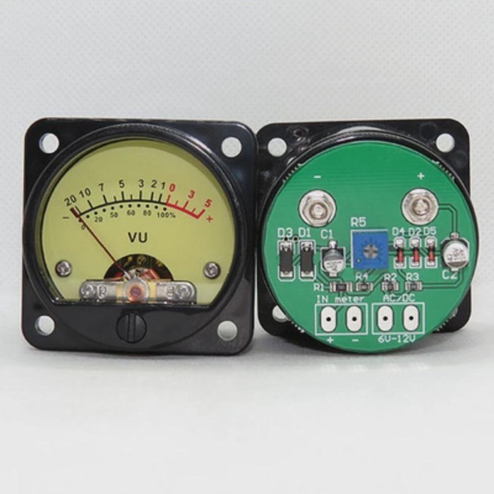 2pcs 45mm Big VU Meter Stereo Amplifier Board level Indicator Adjustable With Driver