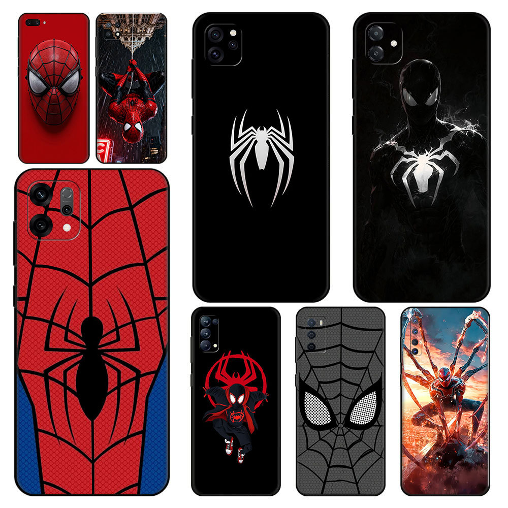 สีแดง cool Spider-Man กรณี ^PO-1 สําหรับ OPPO R9 F1 Plus R9S Reno 2 5 2Z 2F 3 4 Pro 5F Lite 5K ความเ