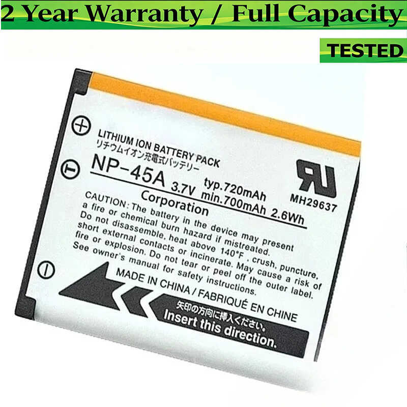 แบตเตอรี่ Np-45A ใหม่เอี่ยมสำหรับ FUJIFILM J38 Z70 Z35 J40 J20 Np-45 Np-45B Np-45S Xp10 Xp11 Np45a