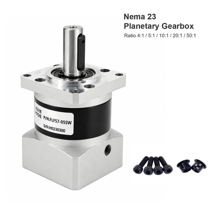 Nema 23 Planetary Gearbox Motor Speed Reducer Ratio 4 5 10 20 50 for Shaft 8mm Nema23 Stepper Motor
