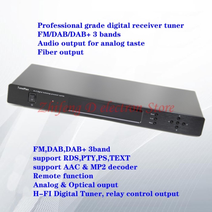 T8 audiophile radio head/HIFI radio, high-sensitivity FM/DAB/DAB+ dual-band radio, analog stereo +