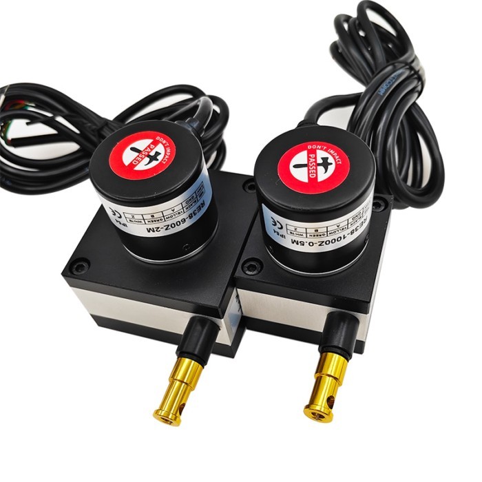 E38S NPN Output Rope Encoder 600R 1000R Pulling Rope Sensor with Adjustable Length 0.5M to 2M 5-24V