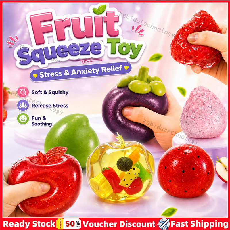 [คลังสินค้าพร้อม] ของเล่นบีบผลไม้น่ารักช้า Rising Squishy ความเครียดบรรเทา Fidget Soft Sensory ของเล่นสําหรับเด็กและผู้ใหญ่ Fun Party Favor & ของขวัญ