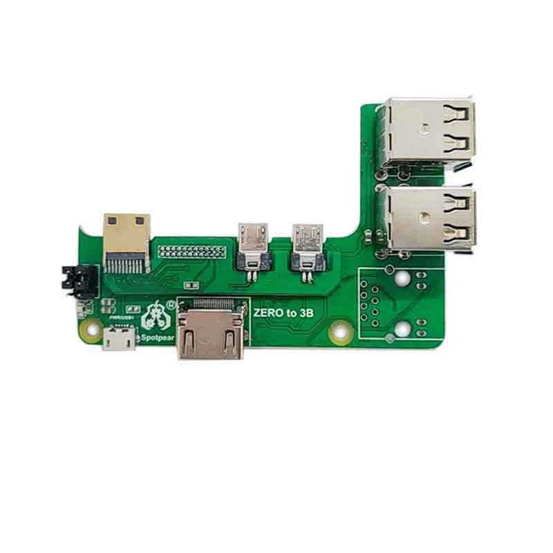 Raspberry Pi Zero 2w ถึง 3B/4B/Pi5 อะแดปเตอร์อินเทอร์เฟซ Zero ถึง Pi3/Pi4/Pi5 บอร์ดขยาย Zero Pi0 USB