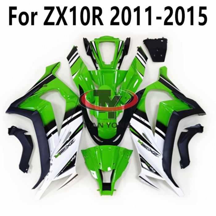 Bodywork Cowling Green White Gradient Printing For Kawasaki ZX10R ZX10 R ZX 10R 2011 2012 2013 2014
