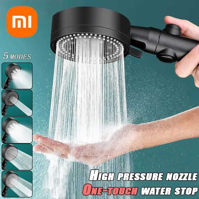 Xiaomi 5 Mode Adjustable High Pressure Shower One-key Stop Water Massage Shower Head Water Saving B