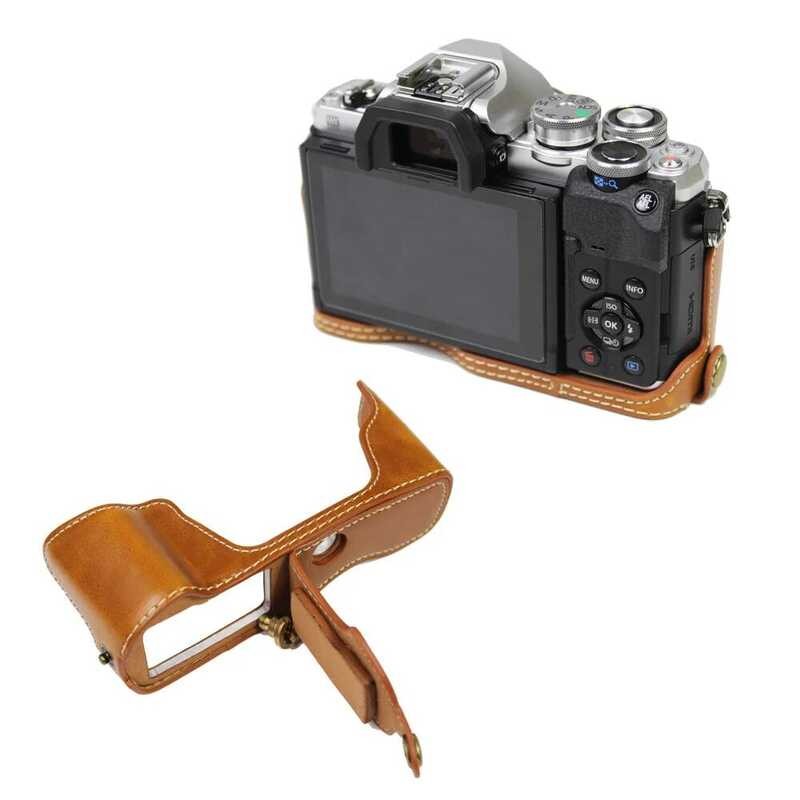 ▥ กระเป๋ากล้องหนัง PU สำหรับ Olympus OMD EM10 OM-D E-M10 Mark IV 4