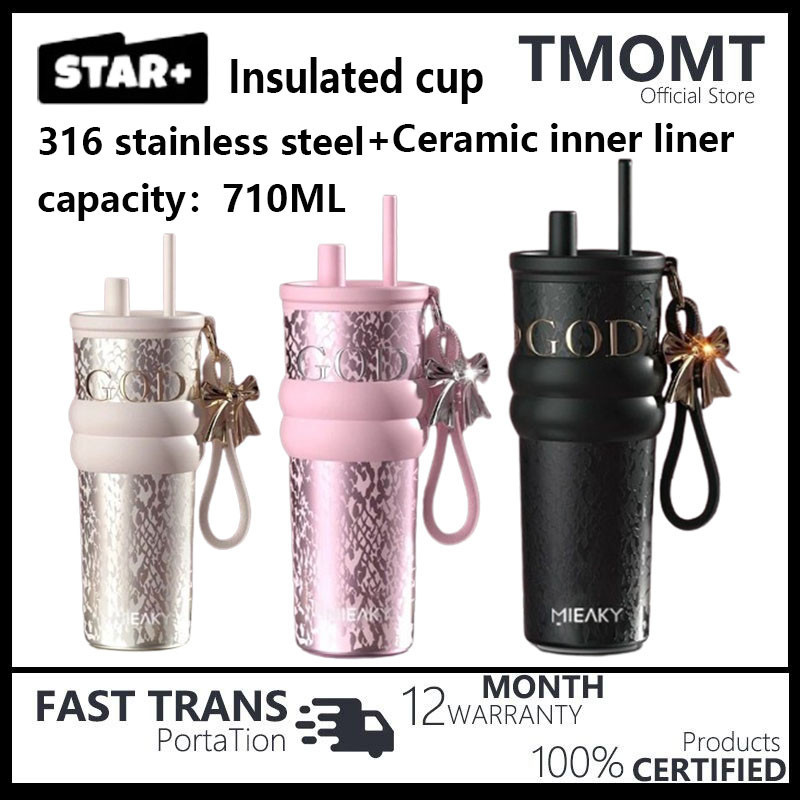 ♞,♘STAR+ ceramic coated insulated cup, stainless steel 316, large capacity, double sealed leak proo