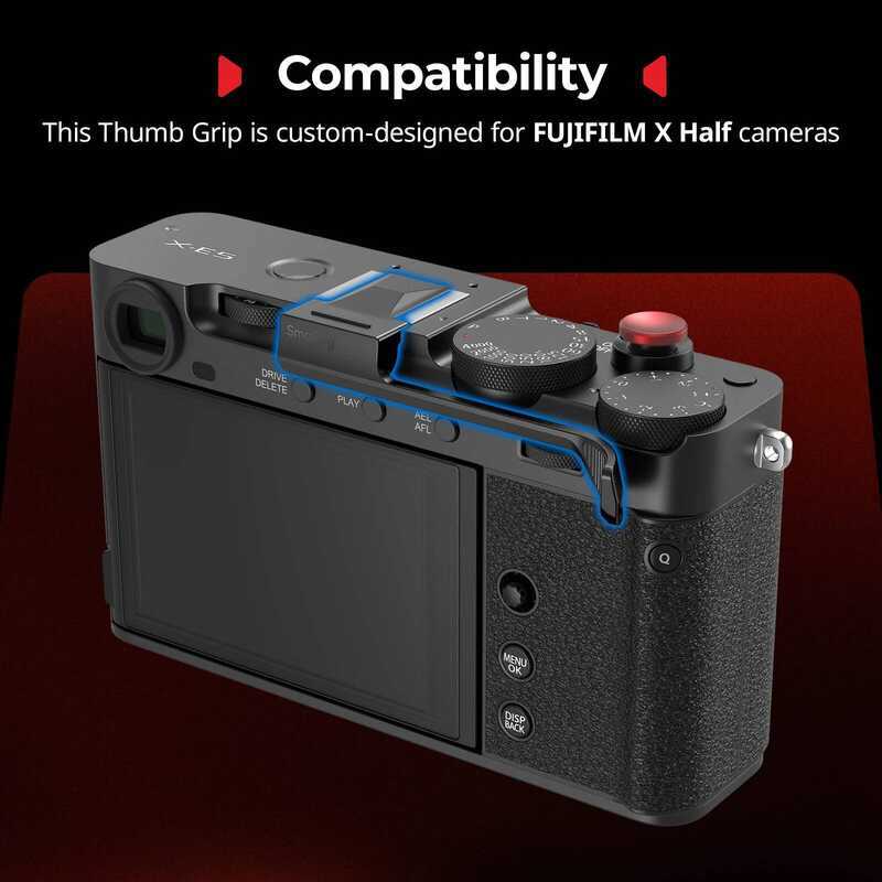 ▥ Smallrig Thumb สําหรับ FUJIFILM X-E5 เงิน/สีดําพร้อมปุ่มชัตเตอร์ปรับปรุง Grip Security 5451