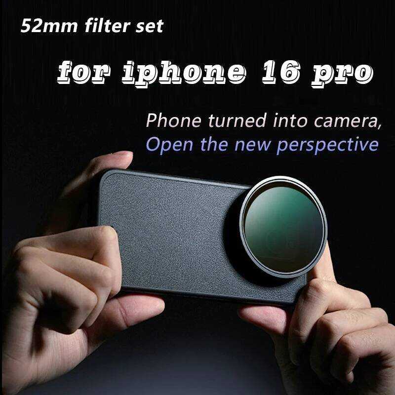 C Ultrathin 52Mm Filters CPL VND Starlight Black Fog Filter Leather Phone Case For Iphone 16 Pro Ca
