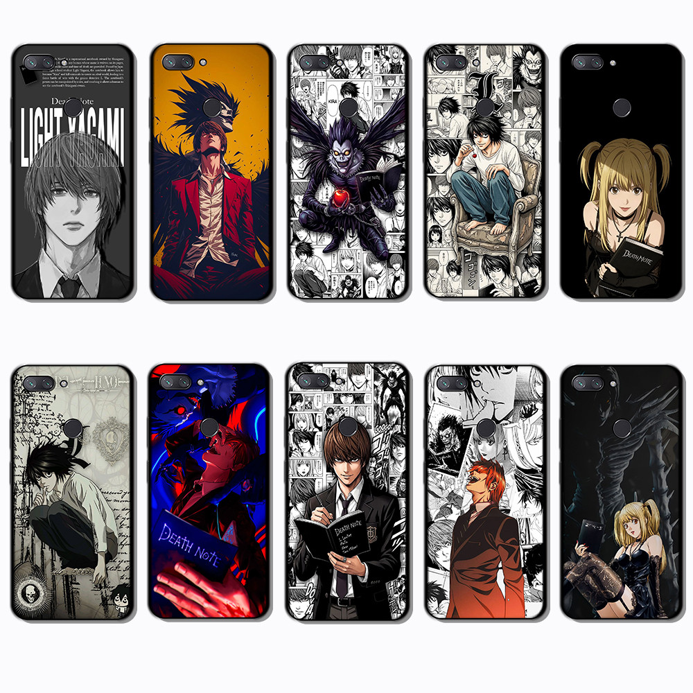 เคสTPUสีดําแบบนุ่มสําหรับXiaomi Mi 8 Lite A1 5X Death Noteเคสโทรศัพท์เคสป้องกัน