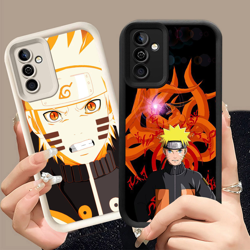 Q-2 Naruto ขาวดำเคสโทรศัพท์หรับ Samsung A54 A56 A36 A37 A55 A35 A16 5G ปกสีชมพู