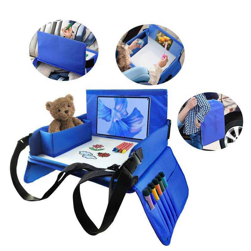 C Kids Travel Seat Tray For Car Children's Toy Storage Table Drawing Board Safety Tray Dining Bever