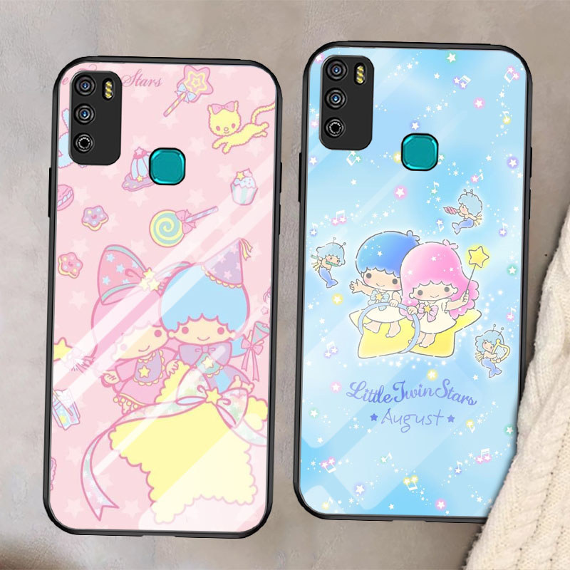 G-19 Little Twin Stars เคสกระจกนิรภัยสําหรับ Infinix Smart Note 5 Edge 20 60 9 7 6 Pro 5G Case