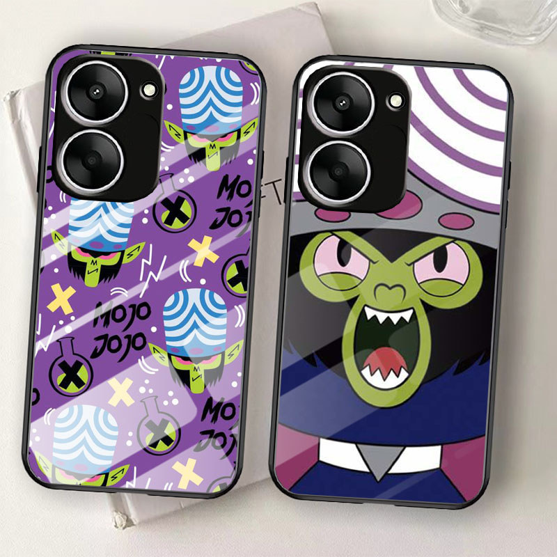 T-23 Mojo Jojo Powerpuf สาวปลอกกระจกนิรภัยสําหรับ VIVO IQOO Y16 Y01 Y27S Y01A Y03t Y56 Y03 Z9X Y36 Y