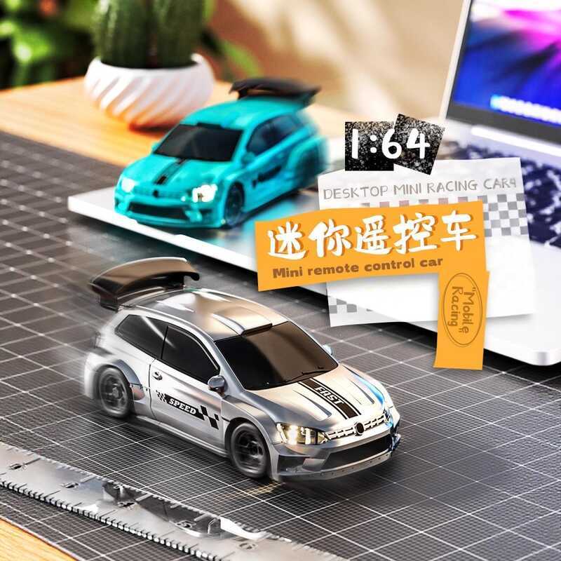 Rc rc Mini Desktop Remote Control Car 1: 64 Pocket Car สี่ล้อไดรฟ์ Racing รุ่น Driftable Variable Sp