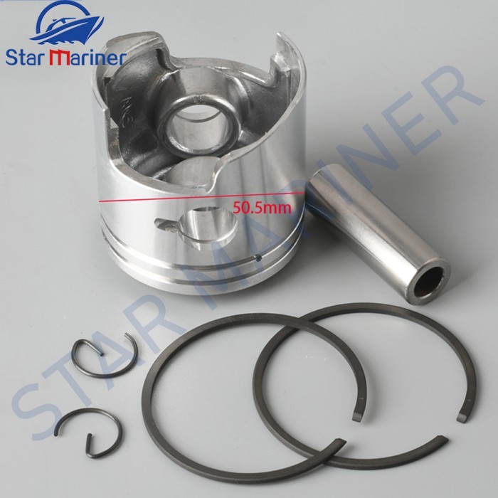 3B2-00004-0 Piston Assembly+0.5 For Dongfa Outboard Engine 8-9.8HP 50.5mm 3B2-00004-1 Boat Engine R
