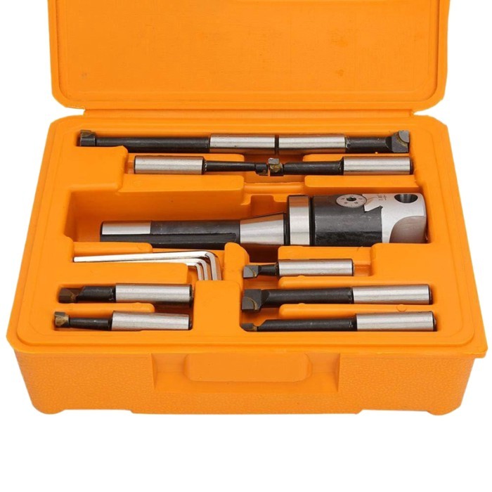 R8 taper, M12 thread or 7/16"-20 to choose , F1-12 50mm boring head with R8 shank and 9pcs 12mm bor