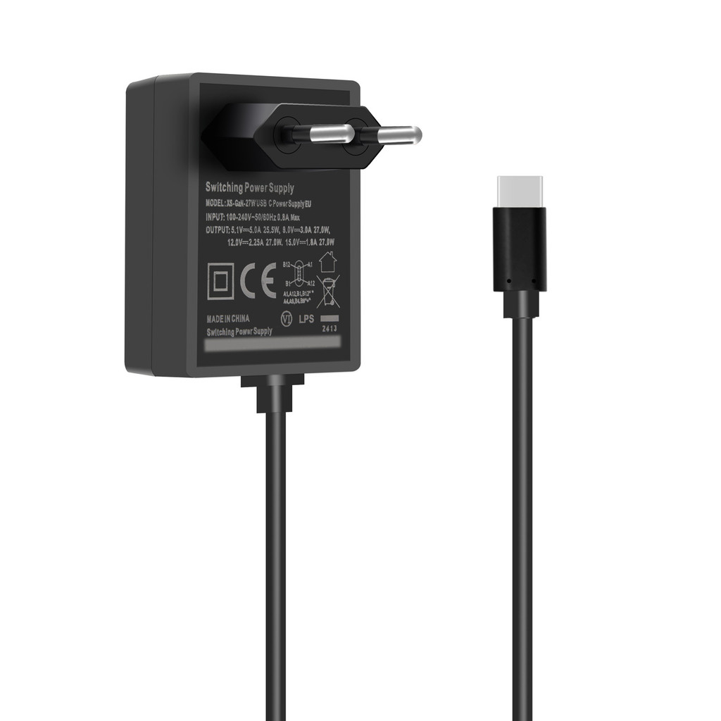 Geekworm GaN PD 27W USB-C Power Supply,Type C Power Adapter สําหรับ Raspberry Pi 5