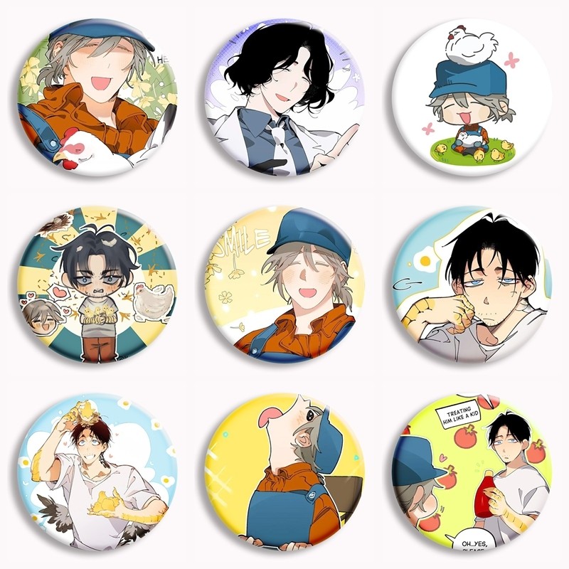Manhwa Mr As Farm Soft Button Pin Mr.As Farm Anime เข็มกลัด Badge Bag อุปกรณ์ตกแต่งแฟนเก็บเพื่อน