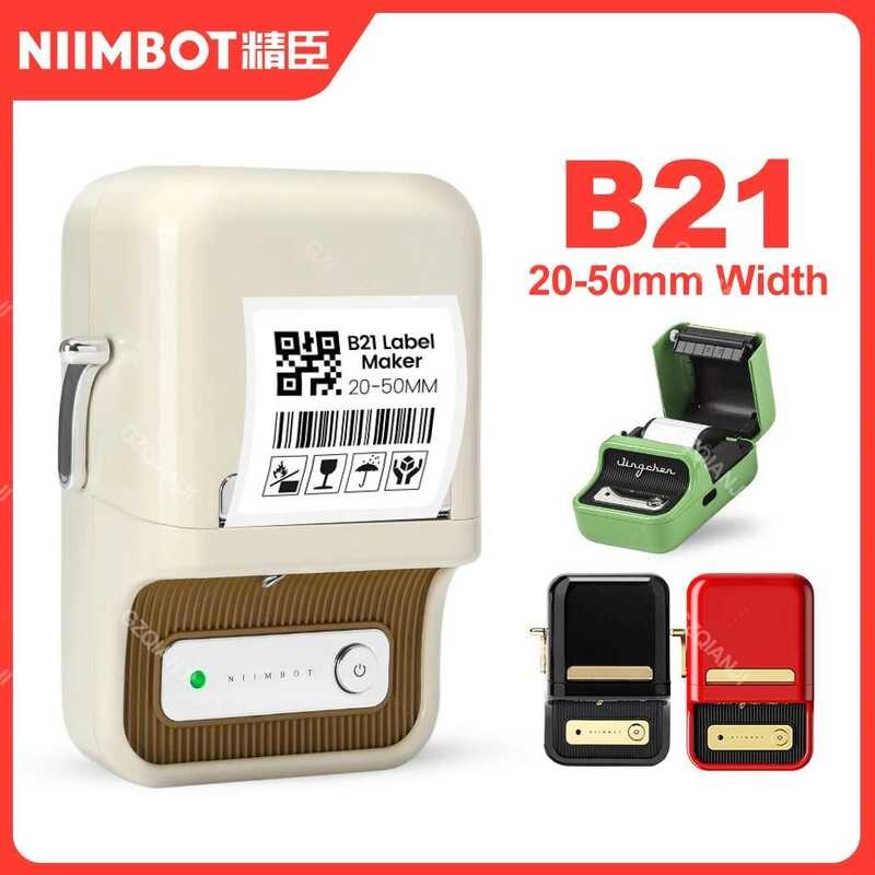 Niimbot B21 Label Sticker Printer Portable Thermal Wireless Bluetooth Maker ใช้สําหรับ Barcode เสื้อ