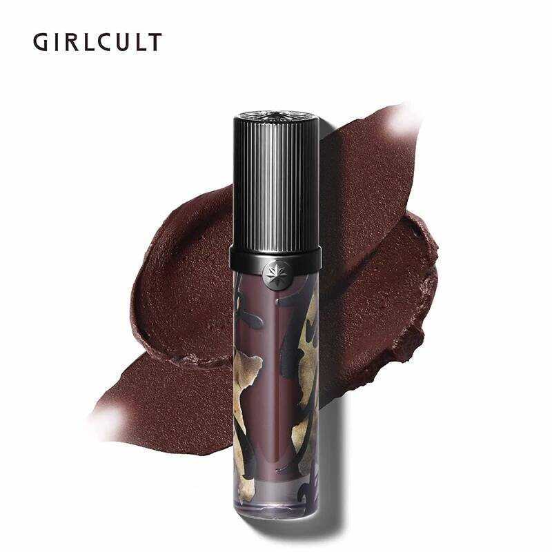 Girlcult ใหม่ Dark ลิปสติก Romance ครีม Fine Shimmer Nude Non-Stick Lip Glaze Liquid ลิปสติก Matte A