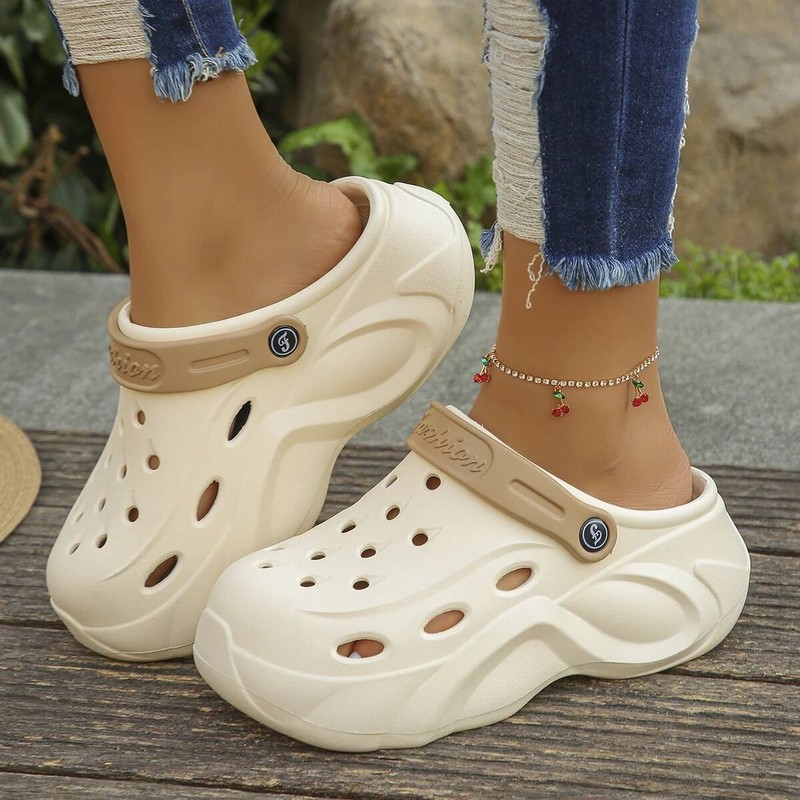 Women's Fashion Chunky Platform Sandals 2024 Summer Thick Sole Eva Clogs Garden Shoes For Women Outd
