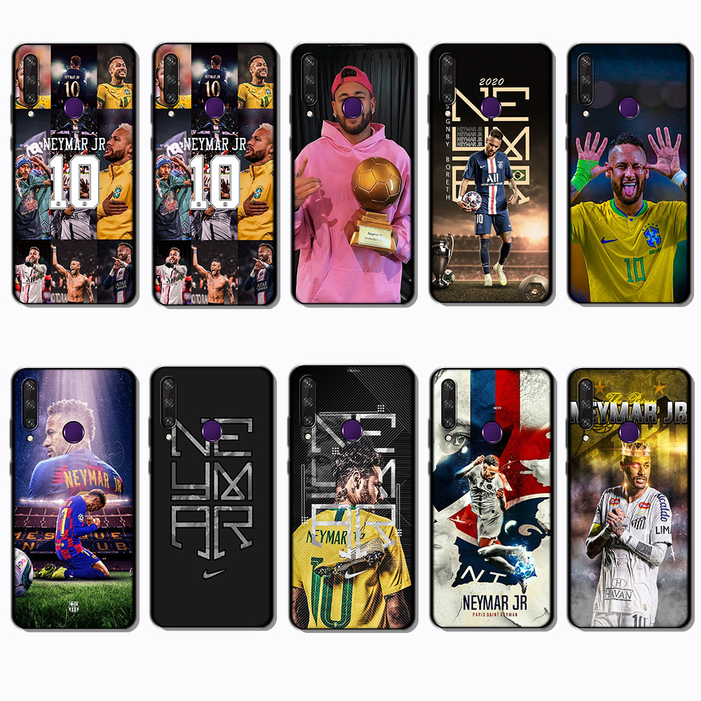 เคสโทรศัพท์สีดําแบบนุ่มสําหรับ Huawei Y6P Y7A Y8P Y9A Y5 Y6 Prime neymar jr Cover