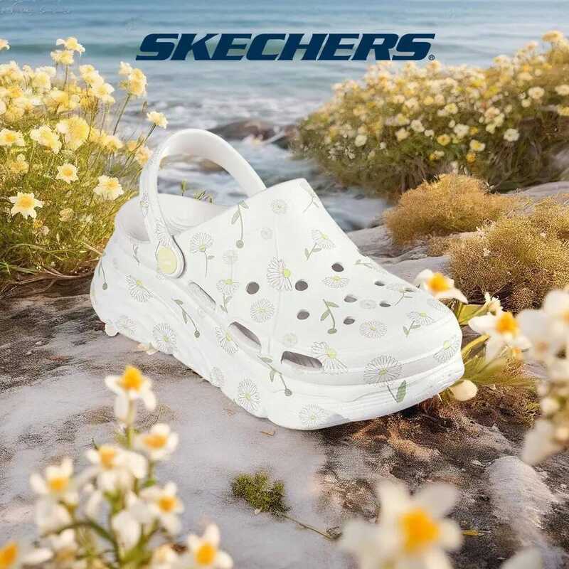 Skechers สเก็ตเชอร์ส ผู้หญิง Women Max Cushioning Foamies Daisies Shoes - 111271-Wht