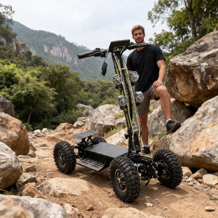 13 inches 4-Wheel High-Speed Electric Scooter  Dual/All-Wheel Drive Foldable Off-Road Vehicle for O