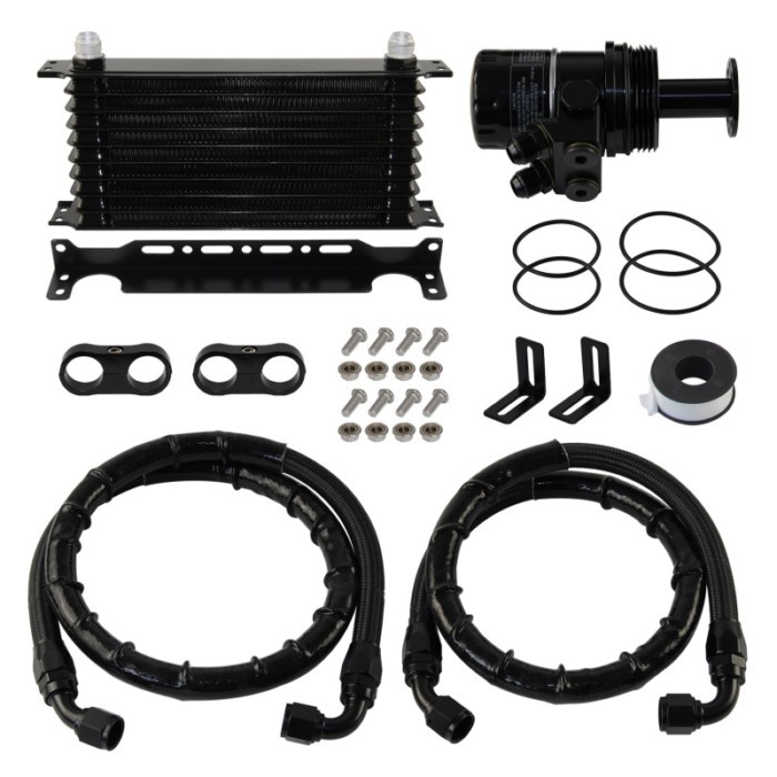 For Audi S4 S5 Q7 A8L Oil Cooler AN10 10 Rows Thermostat Oil Filter Adapter Mounting Bracket Hose K