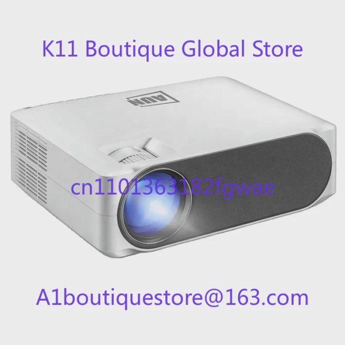 AUN Full HD Android Projector AKEY6S, 1920x1080P, Android WIFI 3D Video Beamer, MINI LED Projector