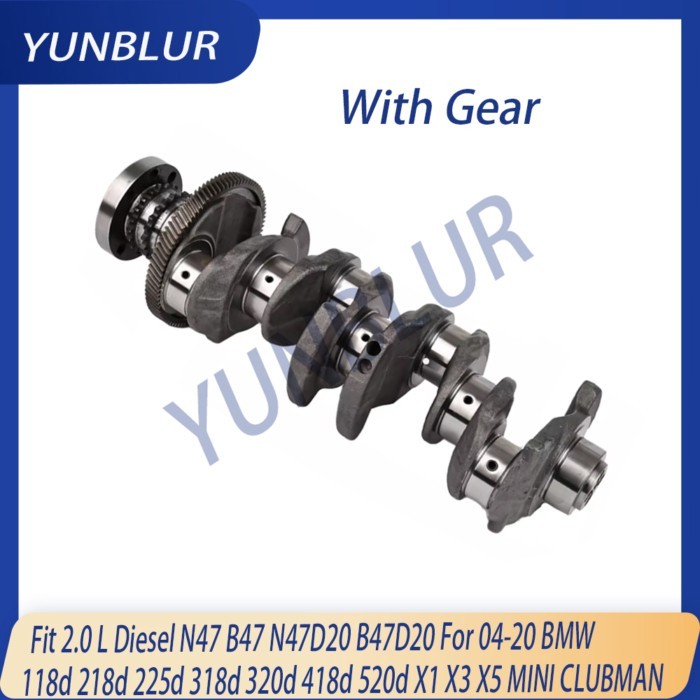 Engine Crankshaft Fit 2.0 L Diesel N47 B47 N47D20 B47D20 For 04-20 BMW 118d 218d 225d 318d 320d 418