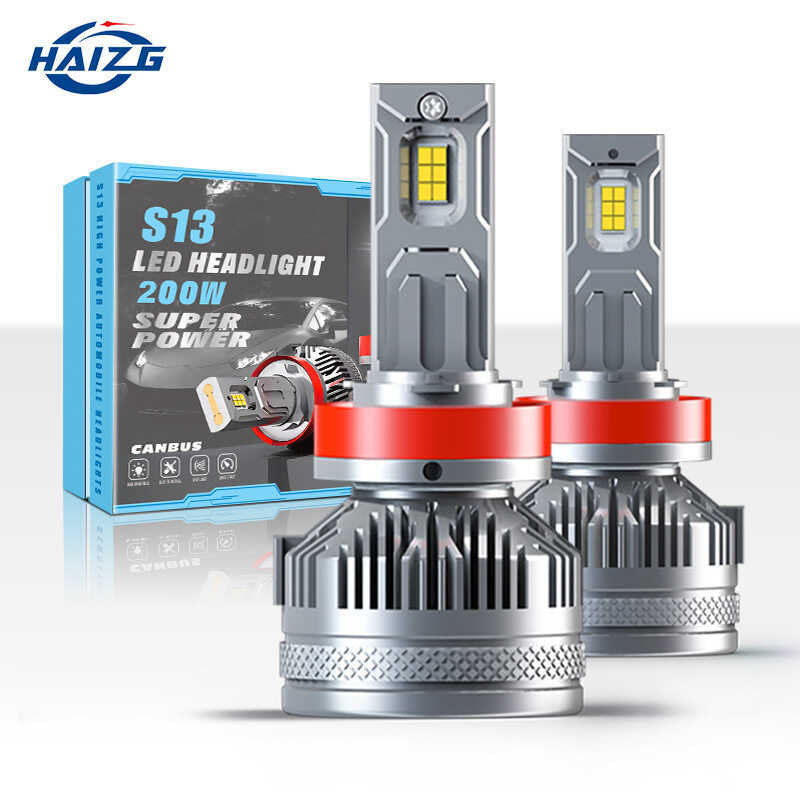 H HAIZG 2W รถ led หลอดไฟขนาดใหญ่ S13 ไฟหน้ากําลังสูงดัดแปลง h7h4 Far Near Light ไฟรถยนต์