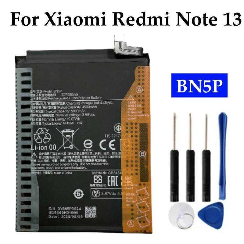 แบตเตอรี่ Bn5p Bm5v Bm5u สำหรับ Xiaomi Redmi / Note 13 Pro+ Pro Plus 5G + เครื่องมือฟรี
